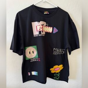 MTV Retro Black Graphic T-Shirt